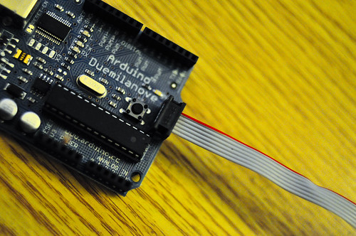 arduino isp pin1 ribbon cable